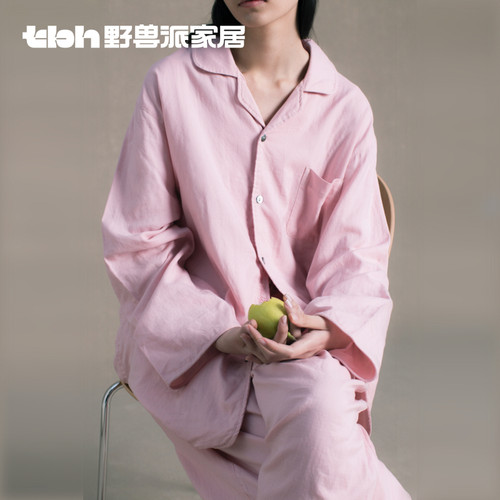 tbh野兽派家居全棉丝柔纺家居服诗句系列四季情侣睡衣套装