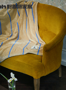 tbh野兽派家居毛毯都市野兽黑豹法兰绒毯子沙发毯办公室午睡毯夏