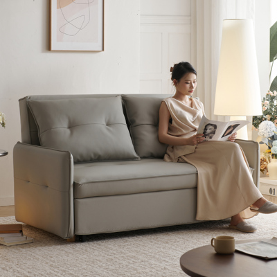 奶油风多功能可折叠沙发床