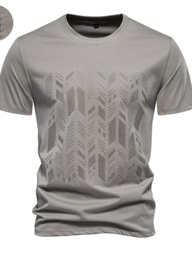 Summer T-shirt2024春夏新款欧美高端大面积刺绣男式休闲短袖T恤