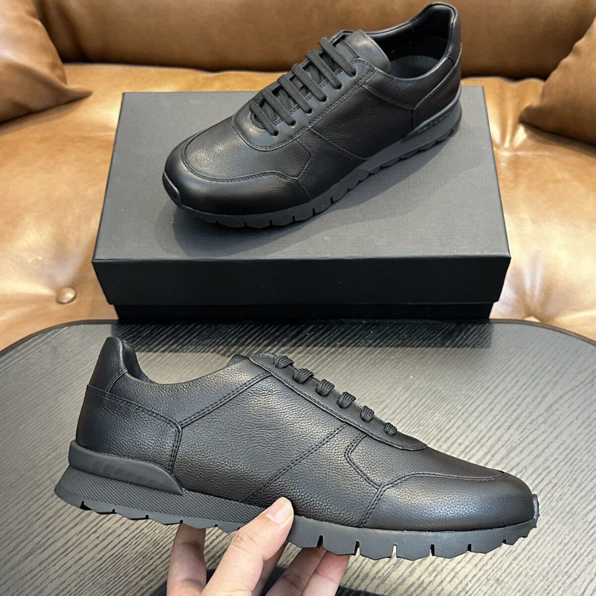 Kiton欧洲站高端男士反绒牛皮鞋休闲鞋运动鞋男鞋百搭低帮跑步鞋