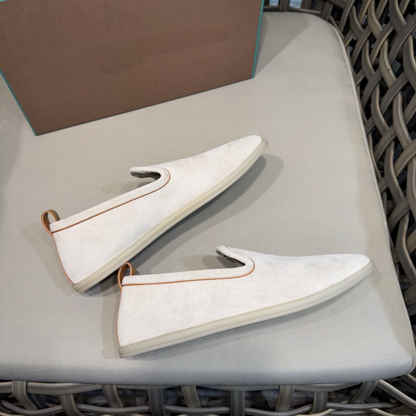 Loro Piana款男士莫卡辛鞋麂皮平底圆头舒适单鞋一脚蹬懒人乐福鞋