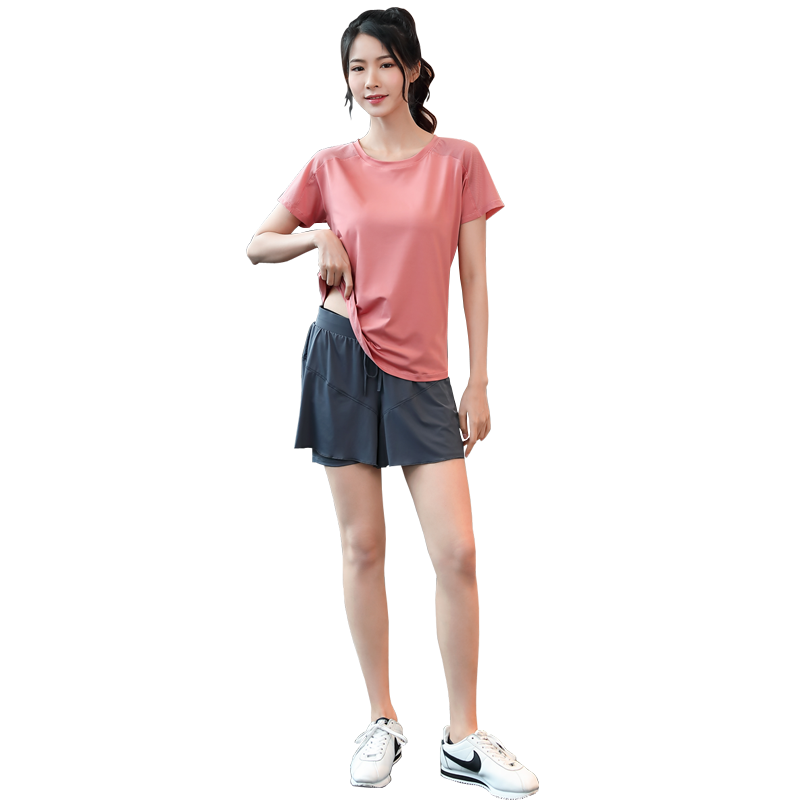 胖mm短袖运动瑜伽服短裤夏季