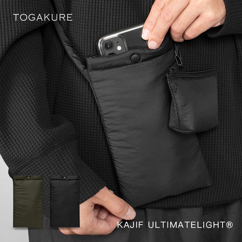 MARK'S TOGAKURE轻量防泼水缓冲面料单肩手机包纯色男女通用