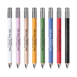 MARK'STYLE DAYS圆轴木杆针管笔尖中性笔0.5黑色按动出芯学生日常书写刷题商务办公签字简约设计创意文具