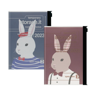 【特惠2折】MARKS2023年Storage.it绅士兔月记手帐A5肖像插画年复古艺术笔记事学习工作日程计划本商务收纳账