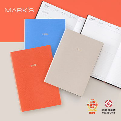 【2025年】MARK'S EDiT蜥蜴皮纹PU封皮竖式/笔记型周计划手帐日程管理笔记本自研手帐纸A5B6文具大赏
