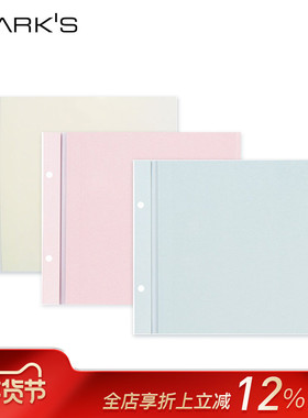MARK'S Decora Decorap DIY拼贴相册彩色书写活页替芯薄膜粘贴型相册补充替芯纯色5枚装可反复粘贴