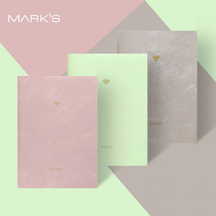 S2024年烫金钻石封面B6全彩内页收支管理型月记手帐本高颜值记账本家庭理财笔记本ins计划本 MARK 特惠2折