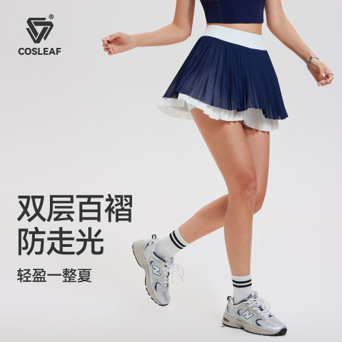 科里芙运动百褶短裙女新款