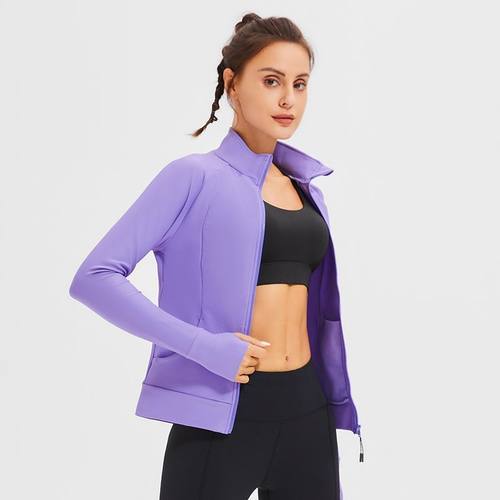 【清仓】运动外套女秋冬款跑步训练专业立领健身衣长袖显瘦瑜伽服