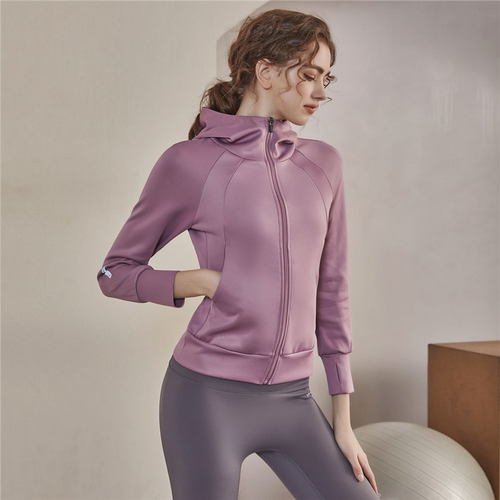【清仓】运动外套女秋季外穿薄款连帽跑步健身瑜伽夹克开衫长袖