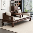 乌金木实木罗汉床新中式 客厅办公室家用沙发床贵妃塌两用禅意炕几