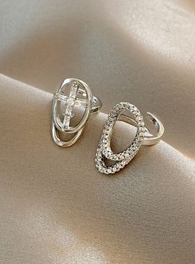 两件套指甲戒指女时尚小众设计感