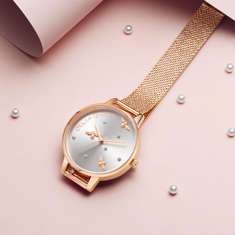 oliviaburton三只小蜜蜂手表女 欧美时尚正品石英手表 简约女表