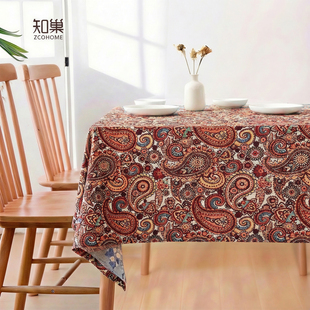 欧式复古轻奢高级感餐桌布高端奢华台布家用长方形茶几布盖布艺