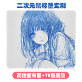 电竞鼠标垫 DIY来图定制鼠标垫二次元 聚氨酯底胶 高端定制