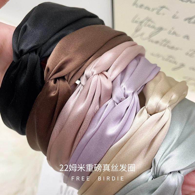 打结发箍纯色真丝宽边发卡复古简约百搭头饰压发夹子发饰发带头箍,饰品/流行首饰/时尚饰品新,发饰,淘宝优惠券,粉丝福利购,淘宝优惠卷
