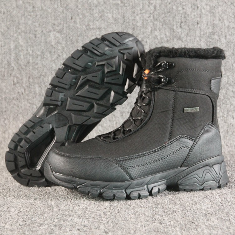 LIGHTWEIGHT BREATHABLE WATERPROOF AND WARM SNOW BOOTS MENS HIGH-TOP COTTON BOOTS SOFT SOLES NON-SLIP WINTER OUTDOOR SPORTS SHOES