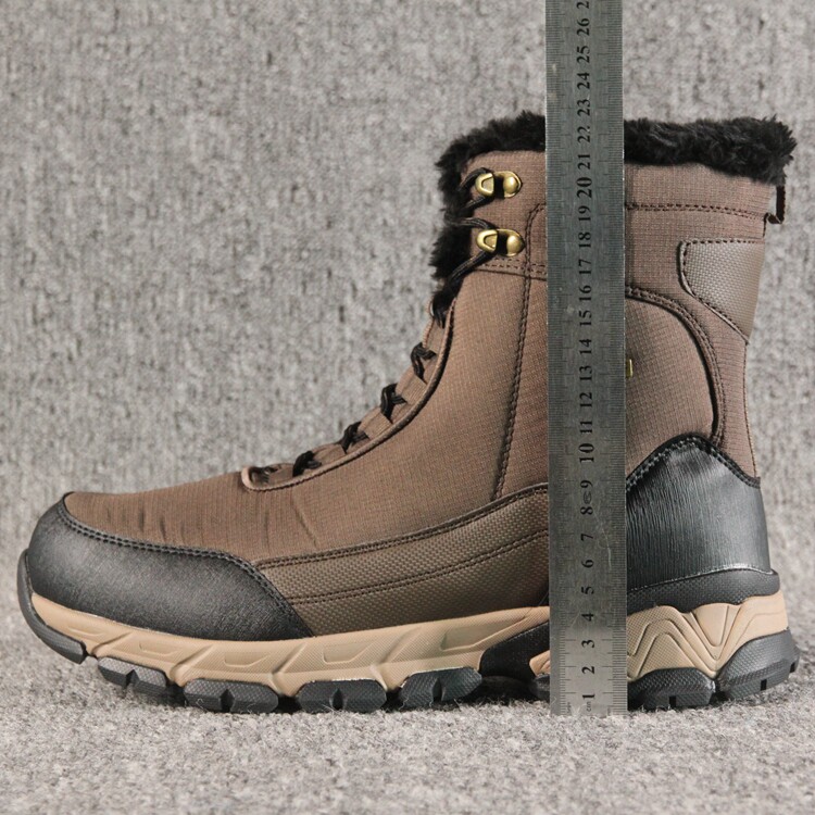 LIGHTWEIGHT BREATHABLE WATERPROOF AND WARM SNOW BOOTS MENS HIGH-TOP COTTON BOOTS SOFT SOLES NON-SLIP WINTER OUTDOOR SPORTS SHOES