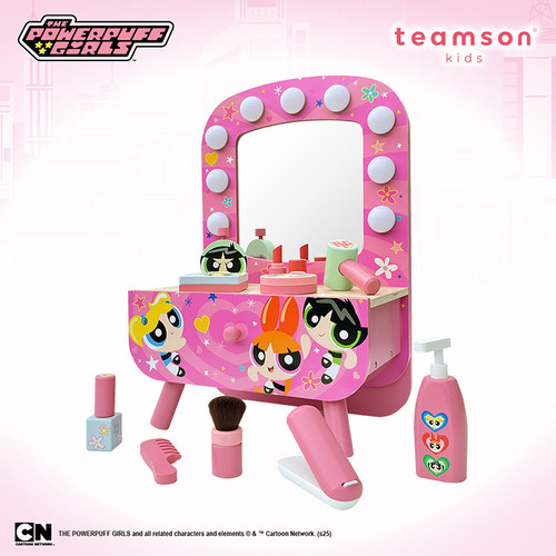 Teamson 飞天小女警木製豪华梳妆台玩具组