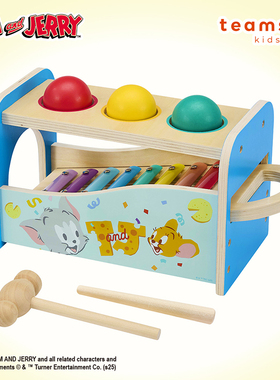 Teamson Kids 貓和老鼠 木製乐器弹奏二合一豪华组