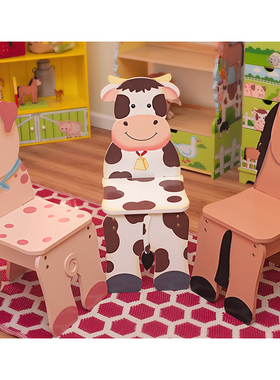 teamson迪生家农场系列动物小椅子桌子儿童游戏桌椅套组