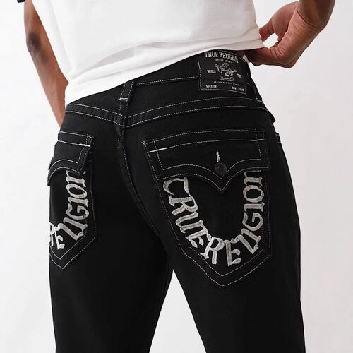 潮牌TRUERELIGION男宽松牛仔裤