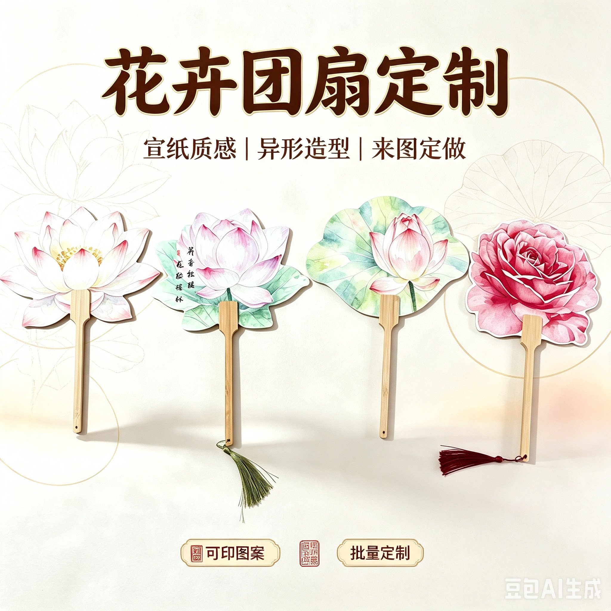 异形定制广告扇企业宣传扇活团扇工艺扇/团扇/喜扇/