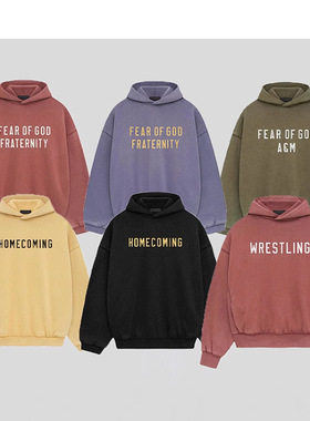 新款FOG复线ESSENTIALS高街连帽重磅秋冬加绒卫衣帽衫男女美式潮