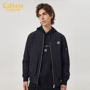卡宾男装宽松夹克外套春秋款LOGO章仔上衣潮流街头H