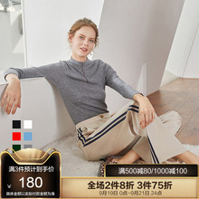 JUZUI/玖姿奥莱店2019春新款多色打底羊毛毛衣薄款女上衣针织衫