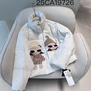 cicicoco猫头鹰欧货欧洲站白鹅绒羽绒服女2025冬卡通宽松加厚外套