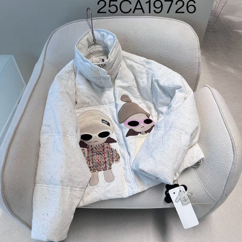 cicicoco猫头鹰欧货欧洲站白鹅绒羽绒服女2025冬卡通宽松加厚外套