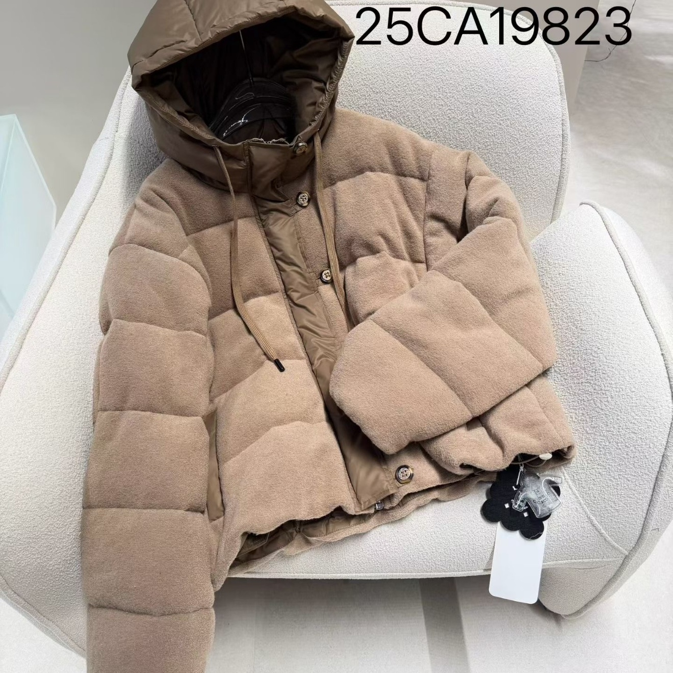 CICICOCO猫头鹰连帽绒面羽绒服