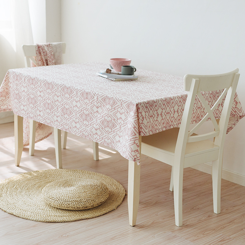 日式桌布布艺小清新桌布北欧简约现代简约创意茶几桌布长方形圆形