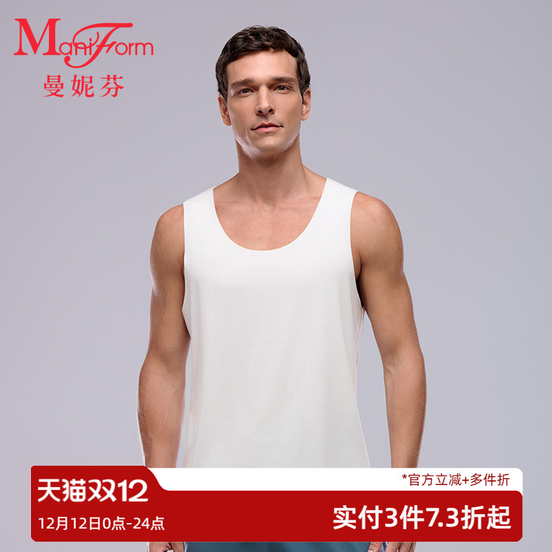 曼妮芬男士宽肩休闲背心
