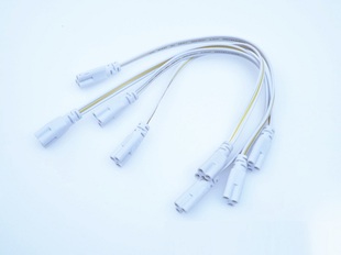 植物灯串联线T8T5灯管通用联接线三线连接头50cm双头连接线