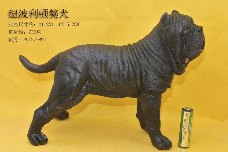 PL127-897-898仿真野生动物纽波利顿獒犬模型实心塑料儿童玩具