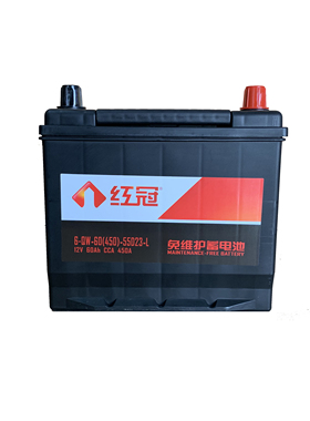 红冠蓄电瓶汽车电瓶适配索纳塔、卡罗拉、比亚迪  55D23L