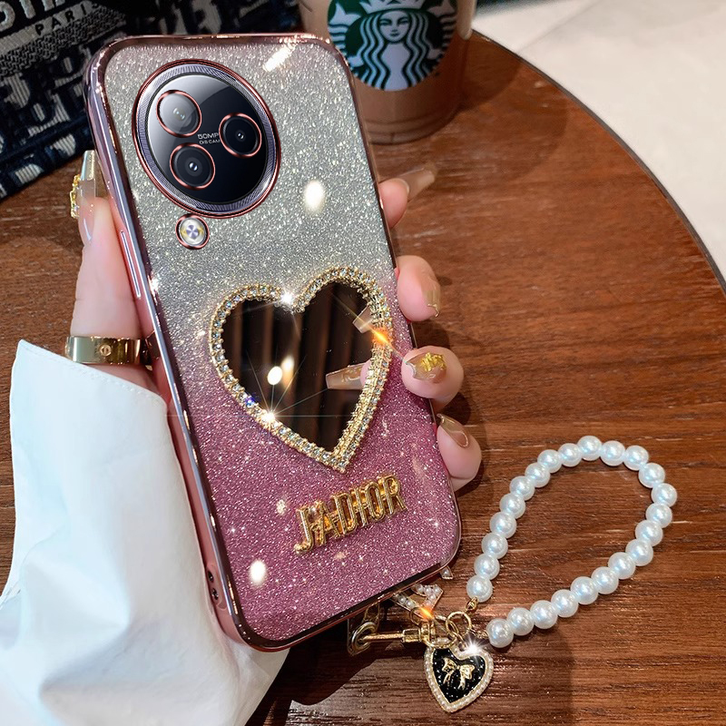 小米civi3手机壳xiaomicivi3保护套vici3镜子5G全包边clvl3软壳女