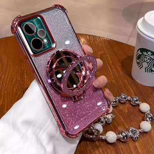 RealmeQ5狂欢版 软壳 手机壳oppo真我Q5镜子支架保护套RMX3478新款