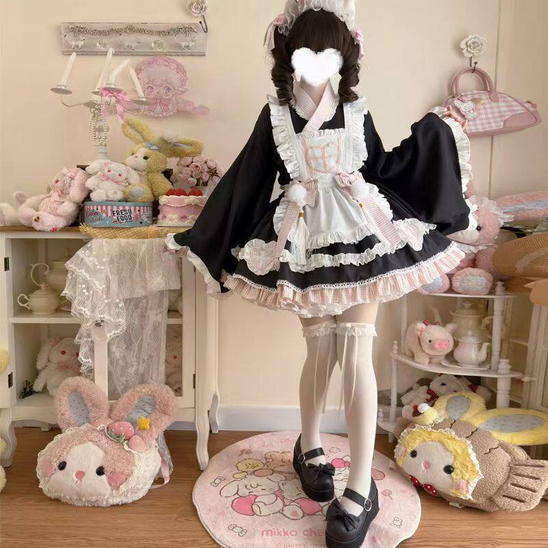{现货}~原创设计甜喵护士Lolita洋装甜美和风女仆连衣裙夏