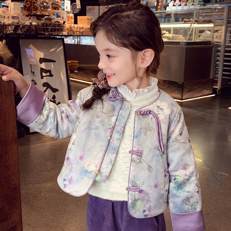 女童新中式国风刺绣唐装外套