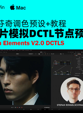 达芬奇真实胶片模拟 DCTL节点预设Film Elements V2.0 DCTLS+教程