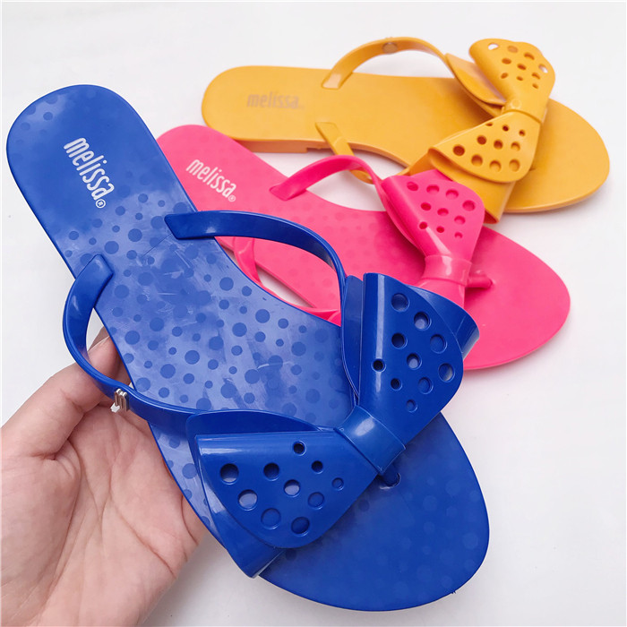 巴西正品 果冻香鞋melissa HARMONIC INFANTIL镂空蝴蝶人字夹脚拖