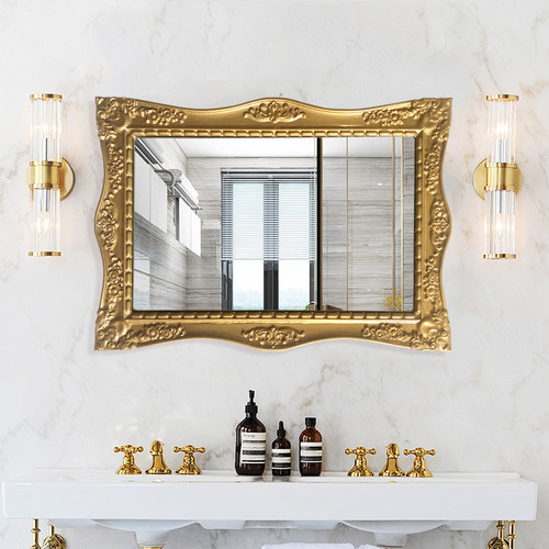 古典风金色装饰防爆定制全身镜