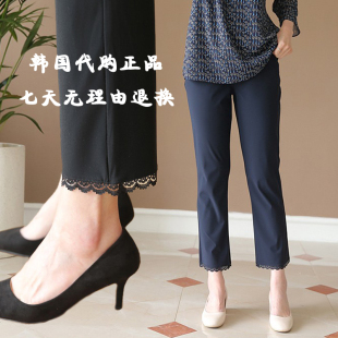 韩国夏季新中老年礼物妈妈婆婆高弹冰感大码休闲舒适显瘦九分裤子