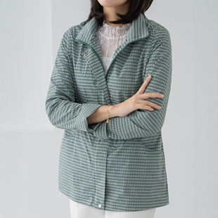 2026春季新品院风格子衬衫女长袖中长款翻领妈妈装优雅休闲上衣