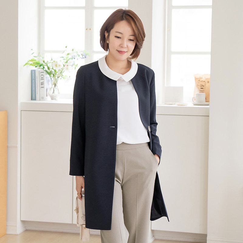 2025韩国女装春季新品代购正品中长职场上班正装西服聚会风衣外套